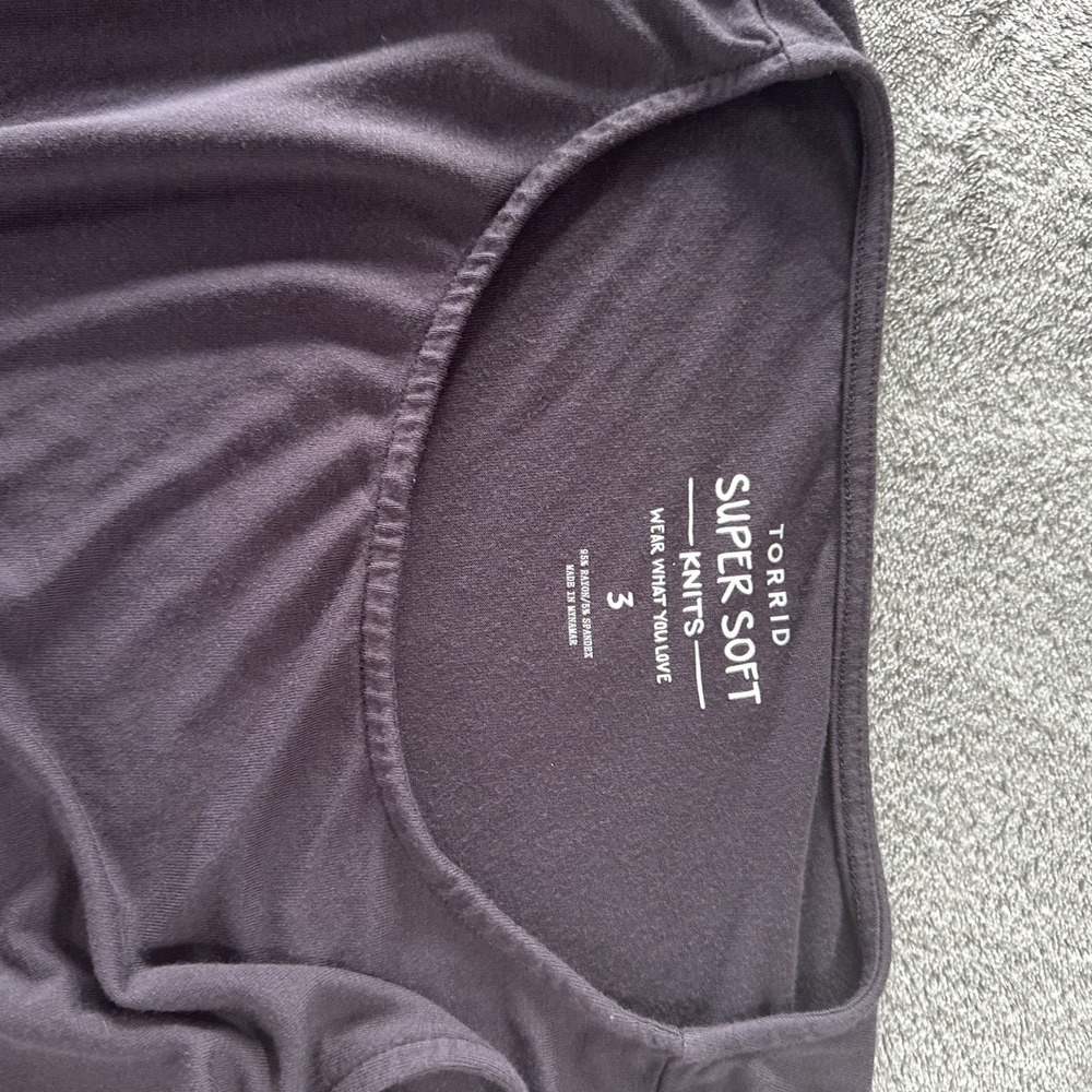 Torrid Midi Super Soft Skater Dress Womens Plus Size 3‎ Nine Iron Gray Stretch - Picture 3 of 8